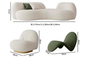 <span class=keywords><strong>Canapé</strong></span> rembourré en tissu doux au toucher <span class=keywords><strong>pour</strong></span> les halls d'hôtels de luxe et les espaces de vie des locations de vacances - Product Image 6