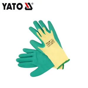 YATO YT-7471 Latex Sicherheits arbeit Guante beschichtete Baumwolle PE Handschuhe China Anti Cutting Verschleiß feste elastische Guantes