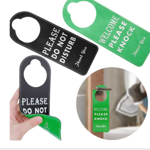 Colgador de Puerta Creativo para Oficina, Etiqueta Colgante de Cuero PU Portátil, Letrero de <span class=keywords><strong>No</strong></span> Molestar - Product Image 4