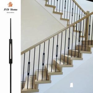 1/2 "Hollow Square Little rettangolo mandrini in metallo serie AALTO balaustre per ringhiere in ferro verniciato a polvere parti di scale in metallo all'ingrosso - Product Image 2