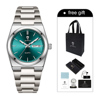 Montre élégante pour femme Gohuos 78807, étanche, lumineuse, avec date et jour, montre à quartz en acier inoxydable, montre-bracelet tendance pour femme