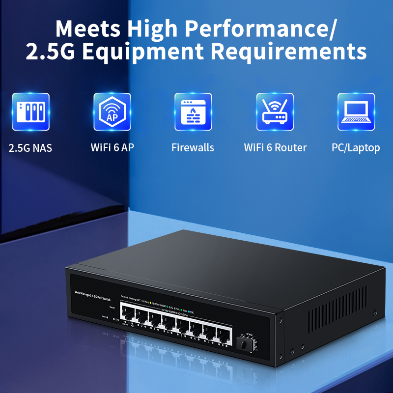 8-port 2.5G Web Managed Poe Switch - HORACO ZX-AFGW-SWTG218ANS-100