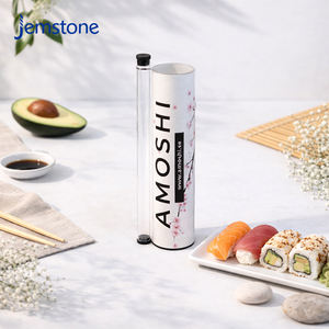 Cilindro de Papel de Lujo con Diseño Personalizado para Empacar Rollos de Sushi, Tubo de Cartón Rígido Redondo de Grado Alimenticio para Empacar Sushi - Product Image 1