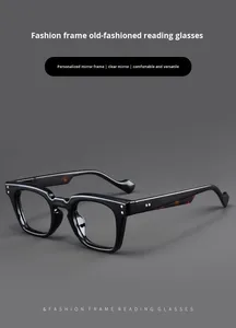 Lunettes de lecture rétro sportives en gros, anti-lumière bleue, monture ronde ultra-légère, tendance, pour presbytes - Product Image 5