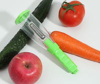 Groothandel Multifunctionele Plastic Roestvrijstalen Lemmet Handmatige Slimme Gemakkelijk Reinigbare Alleen Handwas Wortelschiller Groente Fruit