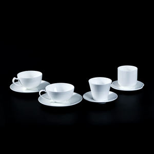 Taza <span class=keywords><strong>de</strong></span> Café Clásica Blanca Ecológica <span class=keywords><strong>de</strong></span> Porcelana China con Platillo y Plato, Capacidad <span class=keywords><strong>de</strong></span> 220 ml, Logotipo Personalizado - Product Image 4