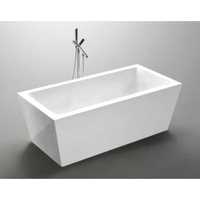 Baignoire Spa Autoportante Écologique en Pierre Artificielle Durable avec 40 Jets de Massage Combiné (Hydromassage à Air) et Drain Inclus – Modèle Diamant