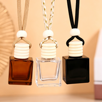 Bouteilles diffuseurs de parfum pour voiture en verre dépoli blanc mat avec bouchon à vis, haute qualité, 8ml, 10ml, 12ml
