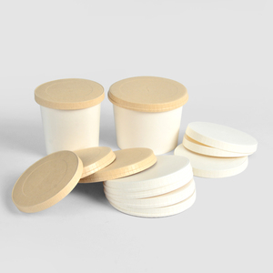 Tapa de vaso de papel desechable biodegradable SenAng01, tapa de vaso de moldeo de pulpa, papel de forma redonda de fácil apertura, blanco o marrón - Product Image 5