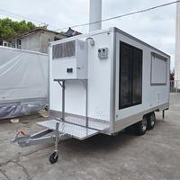 Hot-Dog-Kaffee-Wagen, Imbisswagen, Anhänger, Food Truck, Mobile Küche, Essensanhänger, Dual-Zone-Food-Trailer