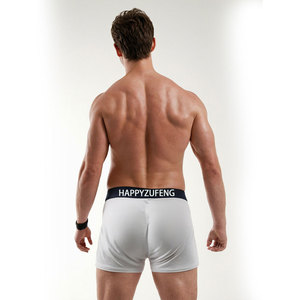 Happyzufeng Sous-vêtements pour hommes extra larges et épais, personnalisés, 95% coton biologique, <span class=keywords><strong>boxer</strong></span> respirant en tissu tricoté, motif imprimé - Product Image 2