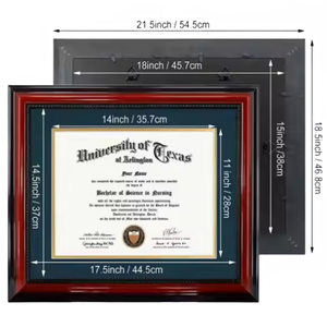 Marcos de Diploma de madera elegante Marco de Certificado de graduación de madera de cerezo A4 - Product Image 3