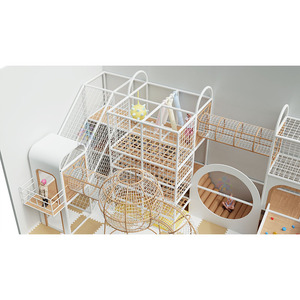 Équipement de terrain de jeu intérieur commercial de haute qualité à vendre, un petit château vilain avec pont en filet pour la <span class=keywords><strong>maternelle</strong></span> et la garderie - Product Image 3