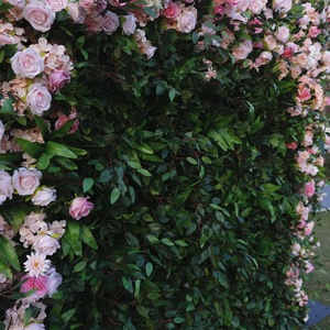 High Quality Floral <b>Flower</b> <b>Wall</b> 5D Stereo Panel Greenery Mix Backdrop For Wedding Stage Photo Decor - Product Image 6