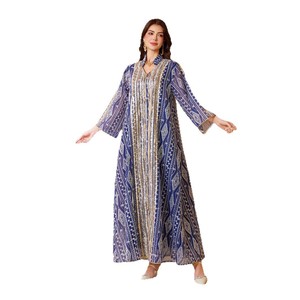 Abaya élégante brodée de fleurs avec des paillettes pour femmes musulmanes Robe de soirée 2026 Nouveau style Fournisseur Premium - Product Image 1