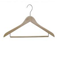 Cintre à vêtements en bois de haute qualité avec barre antidérapante pour placard de luxe