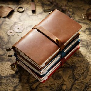 Refillable Handmade Genuine Leather Unlined Notebook Pocket Size Blank <b>Journal</b> Mini Portable Travellers <b>Journal</b> Notebook - Product Image 4