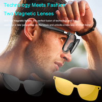 Gafas de audio inteligentes Pro con 2 lentes intercambiables, gafas de traducción de conversación en tiempo Real de alta precisión para viajes, 1 unidad, 2 unidades