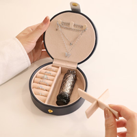 Petite boîte à bijoux de voyage en gros avec miroir