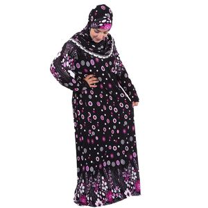 Ropa árabe estampada con capucha para mujer, bata de talla grande de poliéster, servicio OEM, Abaya de Dubái, adultos, Ug, venta al por mayor - Product Image 5