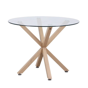 Kính hiện đại hàng đầu bằng đá cẩm thạch bằng gỗ phong cách Trung Quốc Bàn Ăn Tròn với xoay centre - Product Image 2