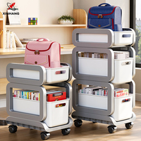 Xinhang support de stockage mobile pour livres support de stockage de chariot peu encombrant support de stockage de livres ménagers multicouche avec roues