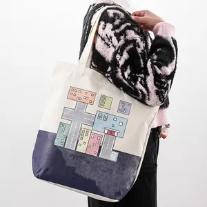 Borse in tela di cotone personalizzate con tote bag in tela di cotone di alta qualità con logo stampato