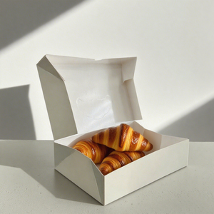 Boîte <span class=keywords><strong>à</strong></span> emporter ondulée personnalisée Boîte de boulangerie bretzel en relief pour emballage de scone rouleau de <span class=keywords><strong>cannelle</strong></span> croissant - Product Image 5