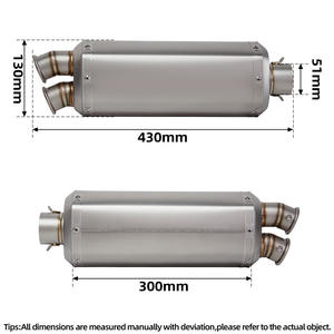 Escape de Motocicleta Modificado de Acero Inoxidable Universal de 51 mm AKRA S9 Silenciador con DB Killer para 450MT TENERE 700 CRF1100L R1250RS - Product Image 4