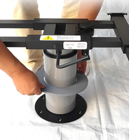 Jambe de bureau de levage pneumatique en aluminium de jambe de Table JP RV avec cadre coulissant et plaque de base rotative pour caravane de remorque marine de bateau