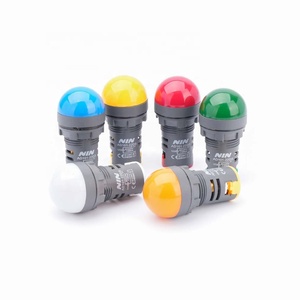 22 มม.สัญญาณ 12V 24V 220V 380V ไฟแสดงสถานะ LED นักบิน AD16-22DS แผงโคมไฟหลากสี 20mA ไฟแสดงสถานะ - Product Image 1