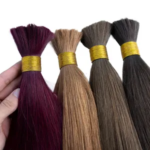 12A Bulk Human Hair Unprocessed Double Drawn Virgin Top Quality Bulk Hair