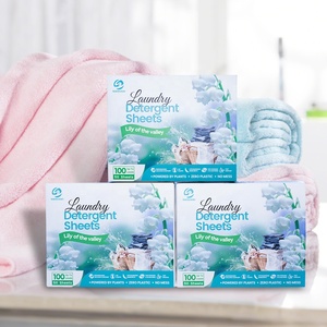 Hojas de Detergente para Ropa Totalmente Disolubles, Ecológicas y Biodegradables con Aroma a Lirio de los Valles, Tabletas de Detergente Orgánico para Ropa - Product Image 1