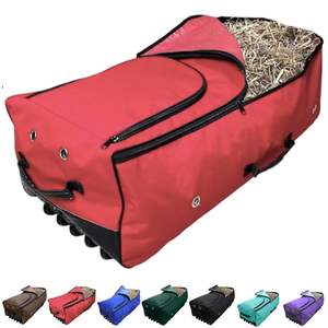 Échantillon gratuit, sac de stockage de foin sec pour chevaux en gros, sac de stockage de foin sec suspendu, poreux, de haute qualité, durable, portable, pour l'extérieur - Product Image 1