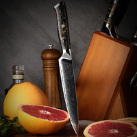 4.7 Inch Luxe Multifunctionele Groentefruit Keukenmessen Mes Damascus Stalen Keukenmes