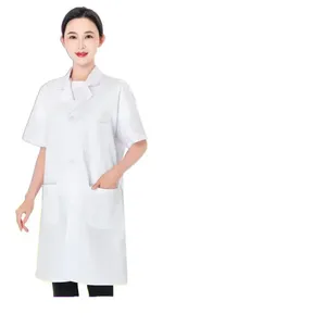 Халат медицинский унисекс, длинный рукав, утолщенный, для стажировок, клиник, медсестер, аптек, общепита, студентов колледжей, лабораторий - Product Image 2