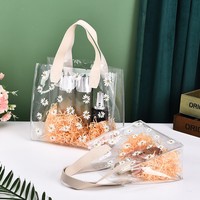 Sac fourre-tout transparent en pvc petites marguerites shopping sac de bonbons de mariage avec cadeau à la main sac cadeau d'anniversaire Dragon Boat Festival