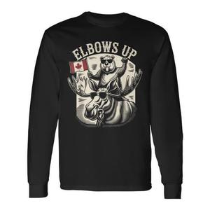 Camiseta de manga larga Elbows Up Canada Beaver And Moose - Product Image 1