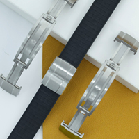 Boucle de montre pliable en acier inoxydable avec logo personnalisé, de haute qualité, vente en gros Jettda Factory