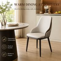 Chaise de salle à manger moderne bicolore, confort enveloppant, pieds en métal, pour restaurant, hôtel, design ergonomique de luxe