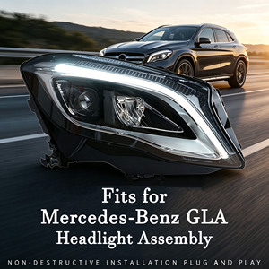 Faro a LED di Alta Qualità 12V per Mercedes <span class=keywords><strong>GLA</strong></span> X156 2015-2019, Aggiornamento con DRL LED e Indicatori di Direzione Sequenziali - Product Image 1