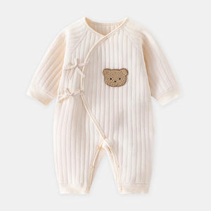 Combinaison bébé unisexe Yize à manches longues 100 % coton avec boutons-pression, collection printemps, haute qualité, vente chaude - Product Image 2