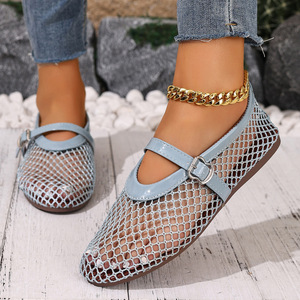 Scarpe da ballo estive sexy da donna 2026 alla moda, <span class=keywords><strong>con</strong></span> fori traforati e rete traspirante, <span class=keywords><strong>ballerine</strong></span> Mary Jane da donna <span class=keywords><strong>con</strong></span> <span class=keywords><strong>fibbia</strong></span> alla caviglia - Product Image 3