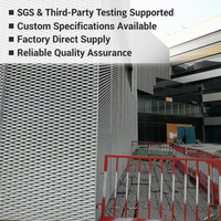 Panneau de façade en métal expansé en aluminium diamanté personnalisé pour revêtement architectural