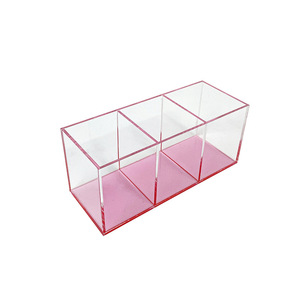 Acrylic <b>Storage</b> <b>Box</b> Cosmetic Organizer 18.5x7.5x8 Cm Desktop <b>Makeup</b> Display Case Simple Style Plastic Container - Product Image 2