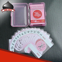Cartes à Jouer Publicitaires en Plastique Transparent de Haute Qualité 57*87mm 63*88mm Personnalisées 100% Neuves Coins Arrondis pour la Famille
