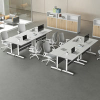 Bureau d'ordinateur convertible pliable moderne et écologique en bois et métal pour mobilier commercial de bureau
