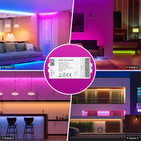 Atenuador LED remoto inalámbrico RF de 2,4 GHz, controlador LED RGB W, compatible con atenuación de brillo y cambio de Color