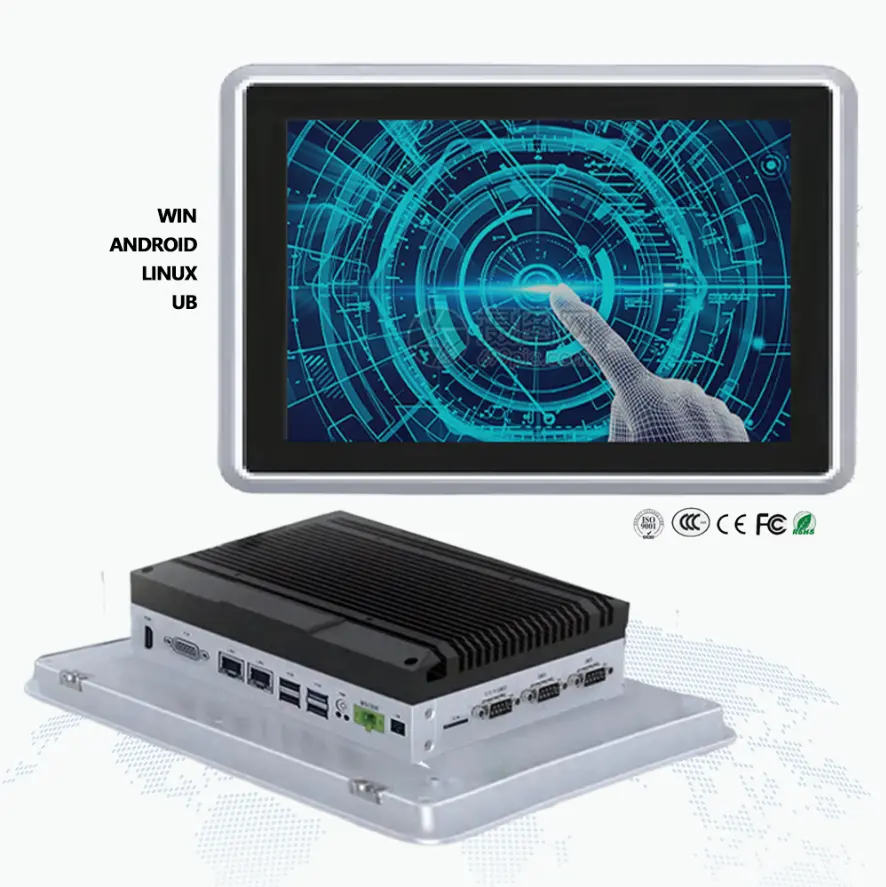 Hot Sale 19 Inch IPS Android Capacitive Panel Pcs RK3288/RK3399/RK3566/RK3568 Industrial Touch Screen Panel Pc
