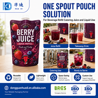 Pochettes personnalisées pour jus de fruits 1000 ml avec bec verseur et bouchon pour emballage de boissons aux fruits